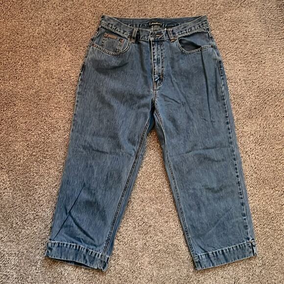 Eddie Bauer Capri blue jeans cotton denim straight leg pants size 10 - Picture 7 of 11